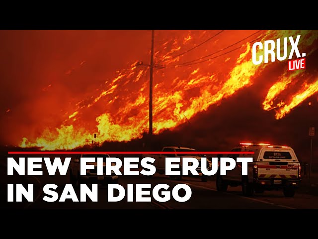 California Wildfire Live | New Blazes Trigger Evacuations In San Diego | Los Angeles Fire | US News