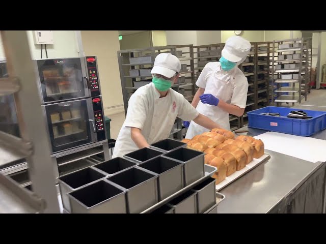 How Bread Are Made in Factory - How It's Made. Huge production line with 24HR shifts.