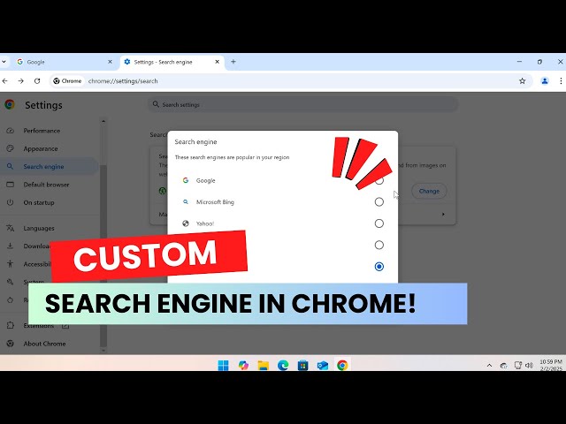 How to Change Search Engine in Google Chrome | Quick and Easy