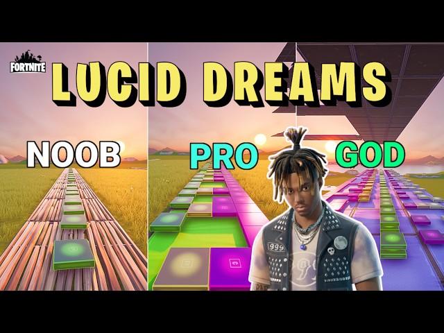 Juice WRLD - Lucid Dreams - Noob vs Pro vs God (Fortnite Music Blocks)