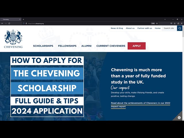 How to Apply for the Chevening Scholarship 2024 | FULL GUIDE & TIPS