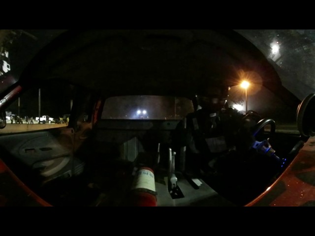 Pulling truck In-Car 360 Video