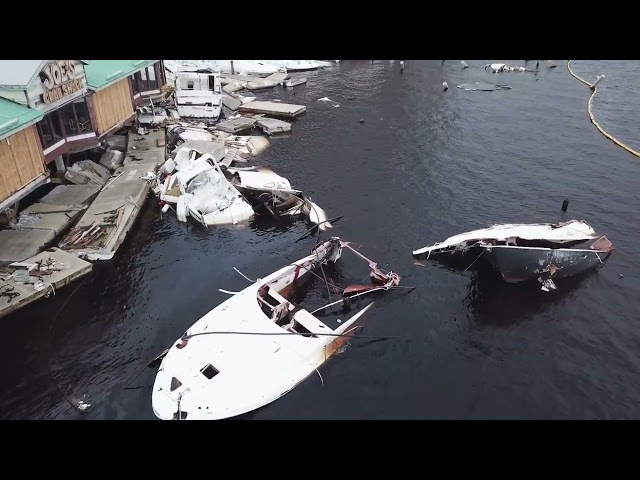 DOWNTOWN FORT MYERS DESTRUCTION FROM HURRICANE IAN