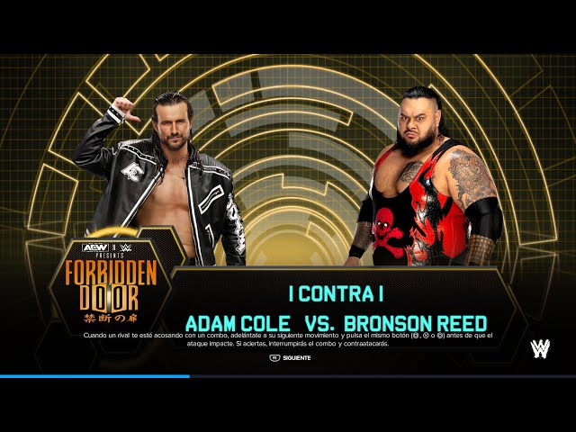 ADAM COLE VS BRONSON REED | TORNEO FORBIDDEN DOOR | CUARTOS | WWE, AEW, NJPW, CMLL, TNA