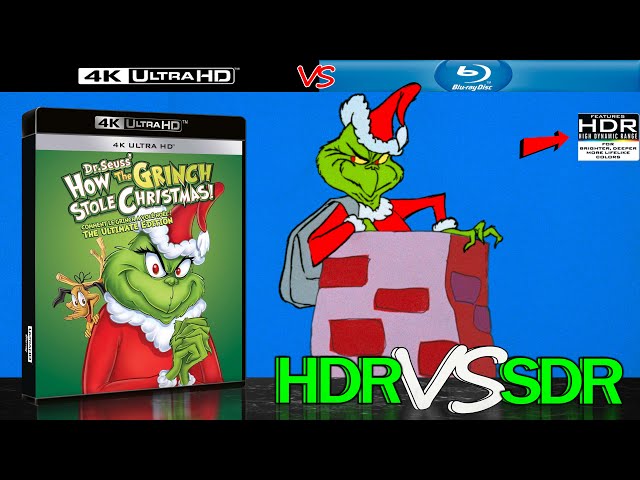 How the Grinch Stole Christmas 1966 HDR ANALYSIS 4K Blu Ray vs 1080p BD SDR 100nits #TRUE_DIFFERENCE