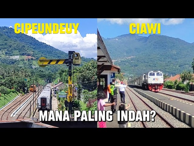 Mana lebih indah? Stasiun Ciawi atau Stasiun Cipeundeuy | Video Kereta Api