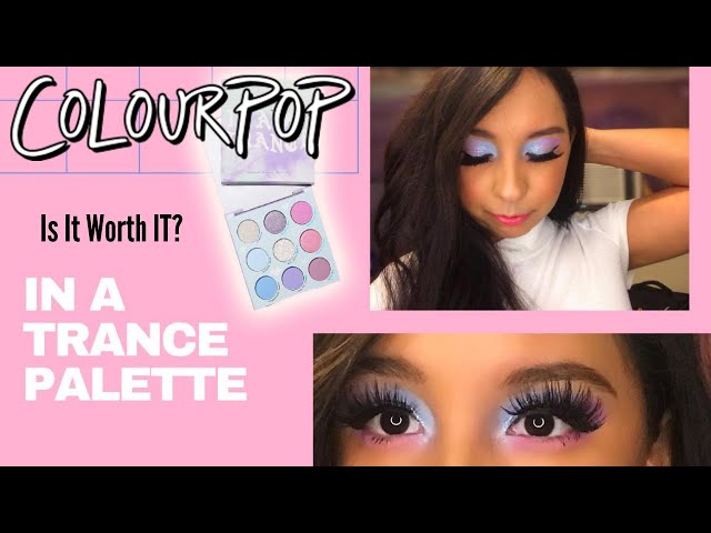 COLOURPOP  IN A TRANCE PALETTE REVIEW  | SWATCHES & ONE EYE MAKEUP LOOK