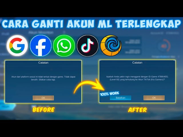 5 CARA GANTI AKUN ML TERBARU 2025!! CARA MENGGANTI AKUN MOBILE LEGEND TERBARU