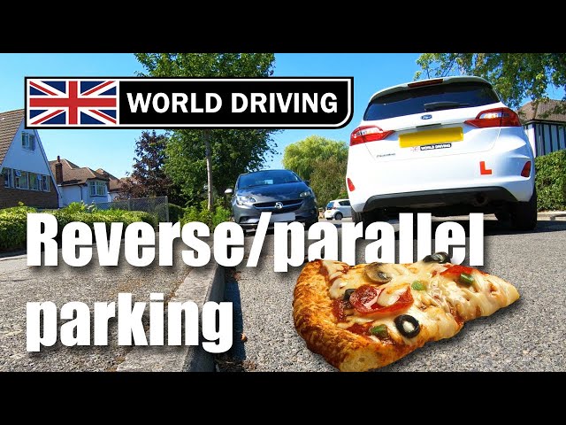 Reverse Parallel Parking (pizza slice method) - UK Driving Test Manoeuvres