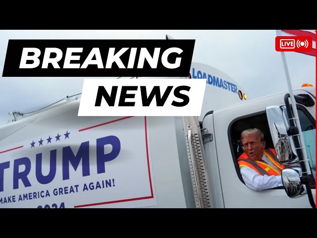 Donald Trump Speaks From Campaign-branded Garbage Truck | #newsheadlines #trumpingarbagetruck