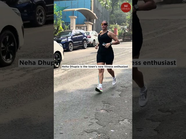 Neha Dhupia proves that fitness is always in style as she hits the streets running.