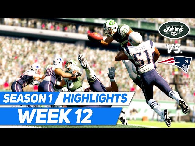 Patriots vs. Jets Week 12 Highlights | CGI League Madden 19 Season 1