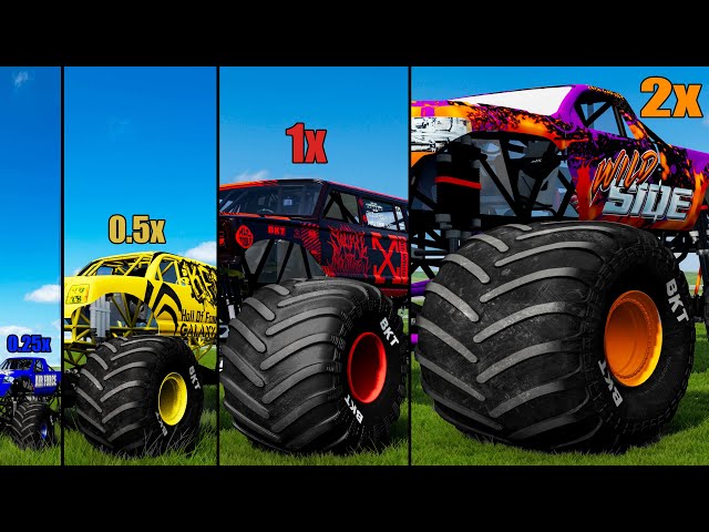 Big vs Medium vs Small Monster Trucks #11 - Beamng drive