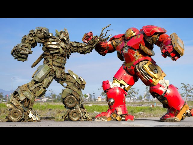 Transformers x Avengers - Meagtron vs Iron Man Epic Battle | Dark of The Moon [HD]