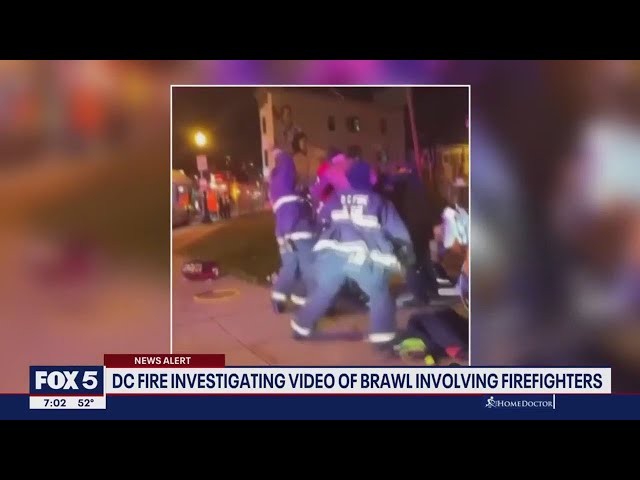 DC firefighters caught on camera throwing punches, brawling in Northwest | FOX 5 DC