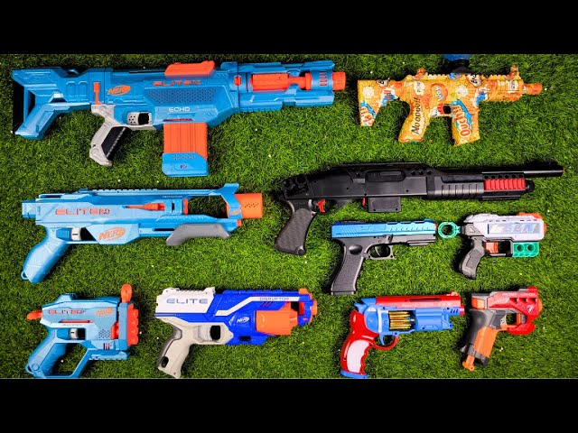 Play  Shoot Plastic Nerfgun Like Water Gel Blaster, Soft Bullet, Ak47, M16, Shotgun, Sniper