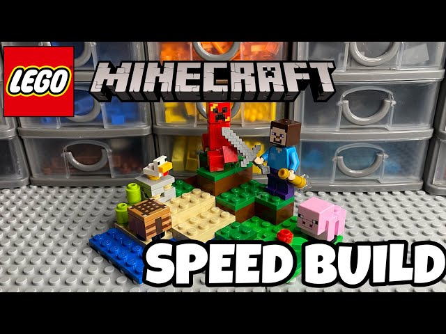 Build with me Lego Minecraft The Creeper Ambush!