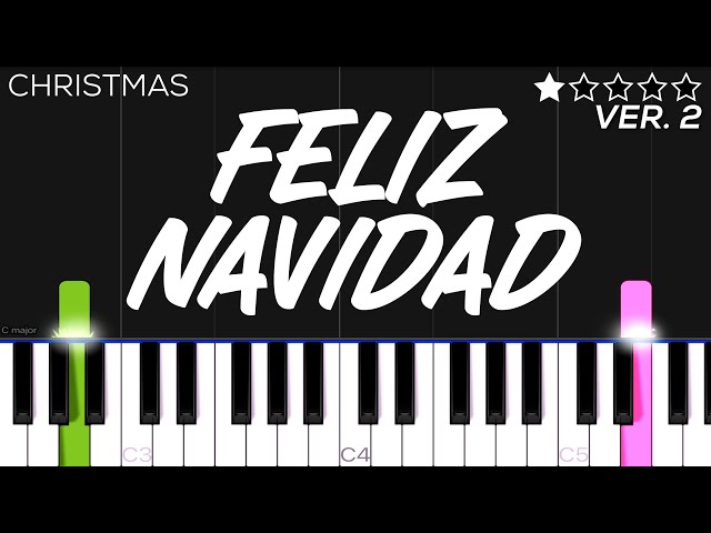 Christmas - Feliz Navidad | EASY Piano Tutorial