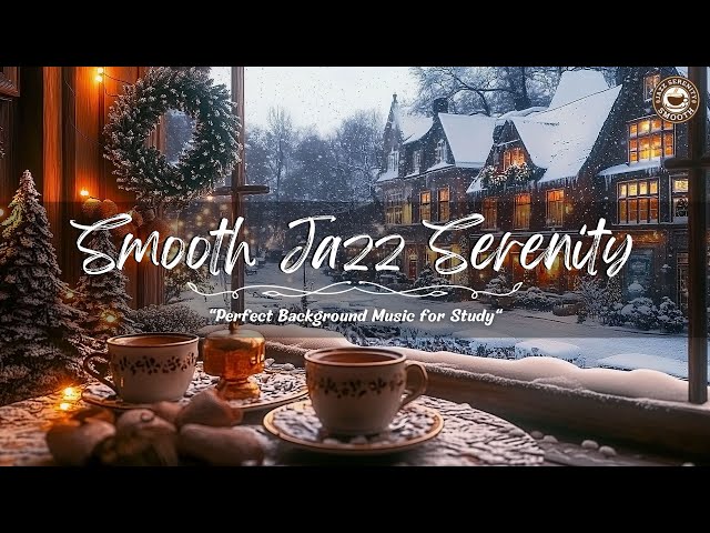 Snowy Cabin Jazz Café Ambiance ❄️☕ Perfect Background Music for Study