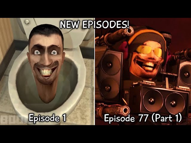 Skibidi Toilet 1 - 77 Part 1 All Episodes (60 FPS REMASTERED) Upgraded DJ Toilet (Episode 78)