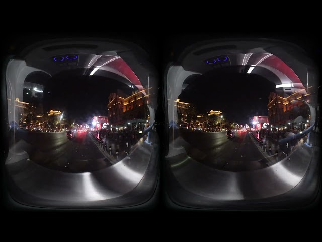 Vegas Strip on the Deuce: 8K 3D 180° VR Experience at night