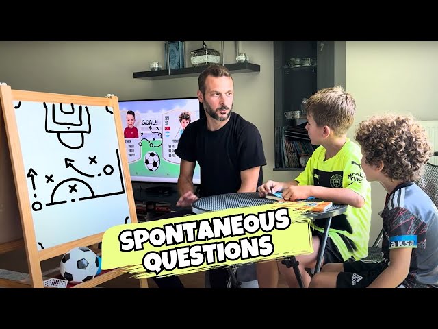 SPONTANEOUS QUESTIONS WITH OMER EYMEN AND YUSUF EMRE | WE ARE LEARNING FOOTBALL WITH DADDY