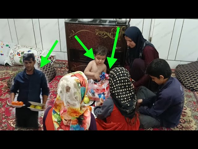 Bathing Maryam and his children and welcoming Mr. Iman to them and making the children happy