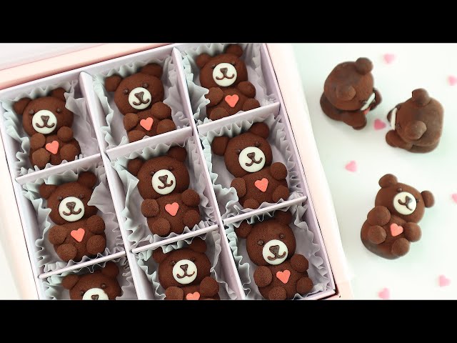 How to make cute teddy bear pavé chocolate with simple ingredients!