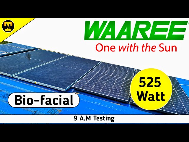 Waaree 525 Bio-facial Solar Tasting 9A.M