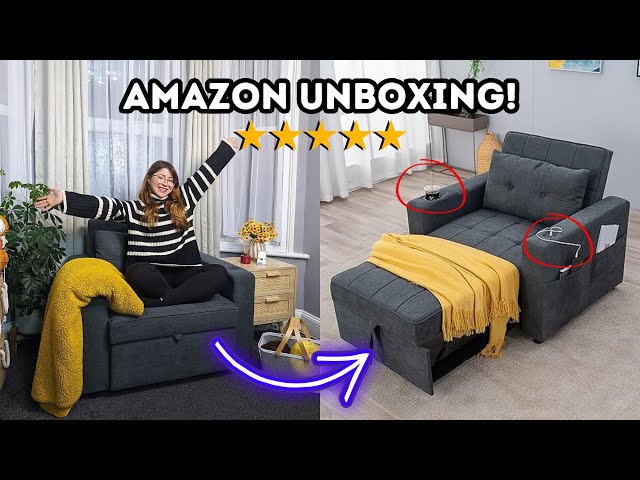 Amazon Unboxing! The TRENDY 3-in-1 sofa bed - Amazon finds you didn’t know you needed!