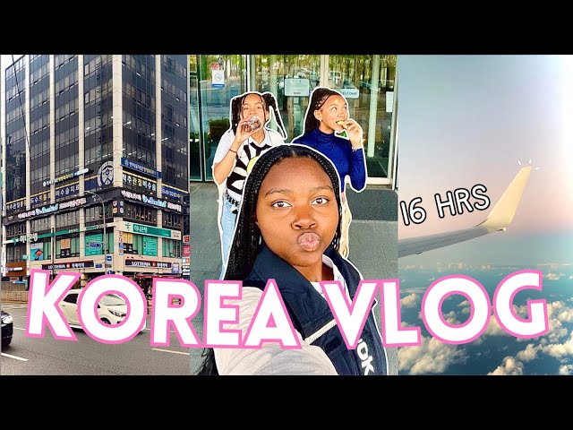 TRAVEL WITH ME to KOREA | 16hr flight, speaking Korean, COEX mall