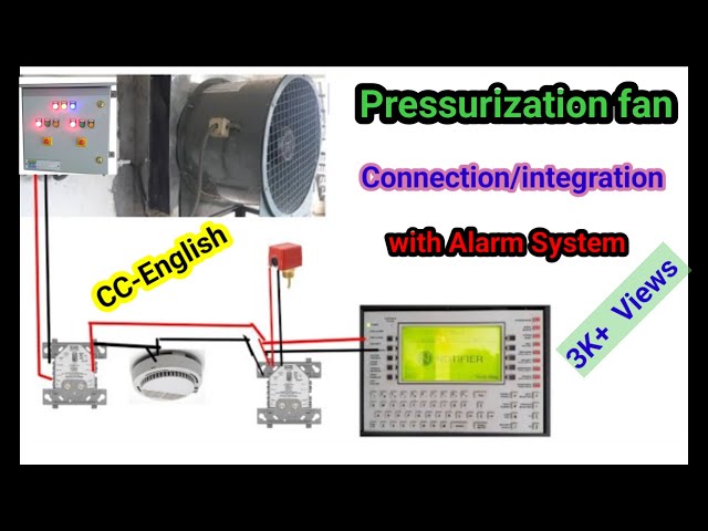 How do Integrate Pressurization Fan with Alarm System||Pressurization Fan Alarm System connection.🔥🔥