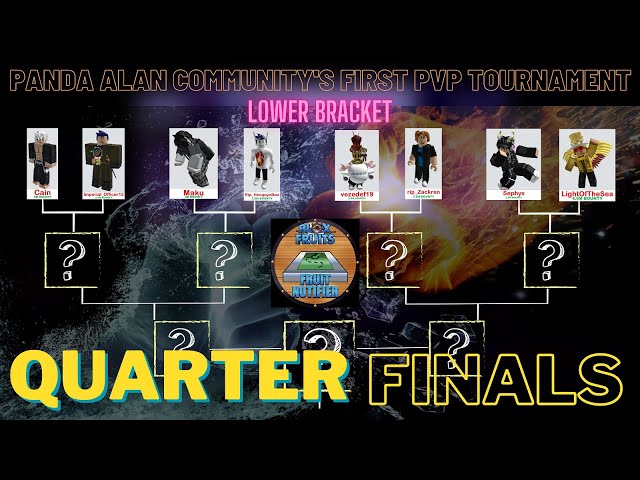 QUARTER FINALS Part 1 | PVP Tournament | Blox Fruits | Panda Alan