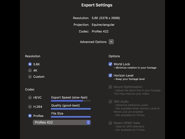 5K GoPro Max 360 testing export from GoPro Player and upload from Mac mini M1.