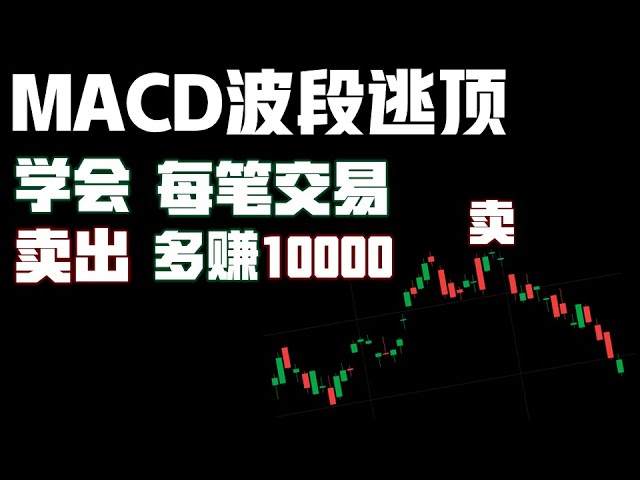 【技术指标】卖点选的好，每笔交易多赚1万，MACD波段逃顶信号#macd#技术分析#美股