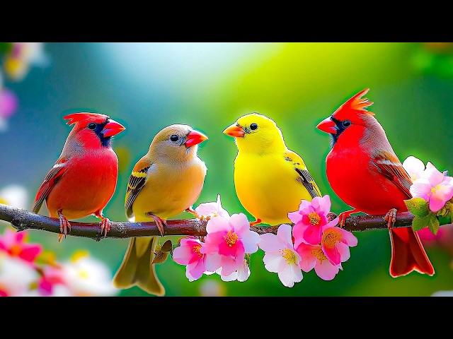 Bird Sounds 4K~ Soft Birdsong for Peace of Mind🍃 Relax the Brain, Heal the Heart, and Relieve Stress