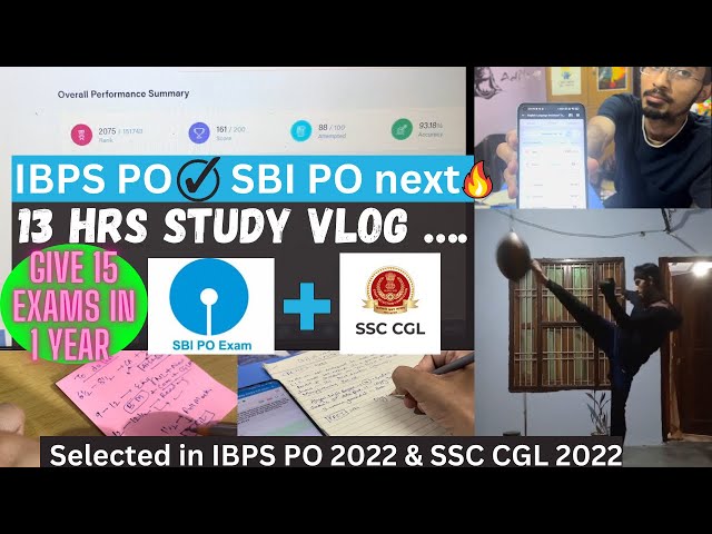 *”SBI PO“+“SSC CGL”* study vlog 📚|| cracked Ibps po 2022 & ssc cgl 2022 🔥