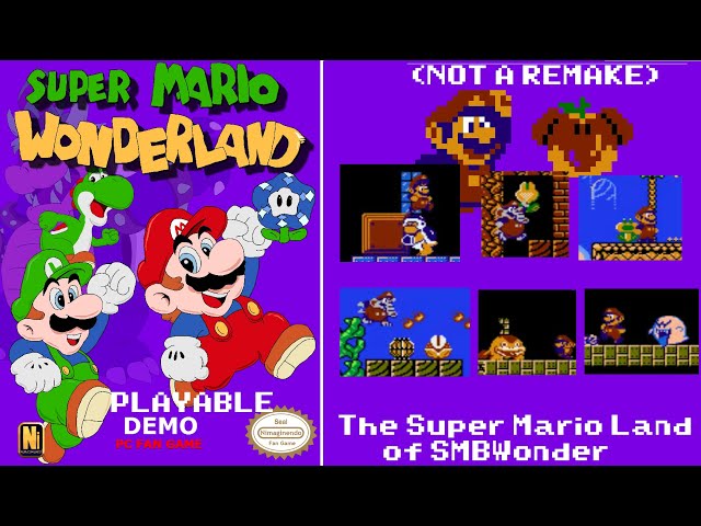 Super Mario Wonderland (NES style based on Super Mario Bros. Wonder) - Nimaginendo Games 2023