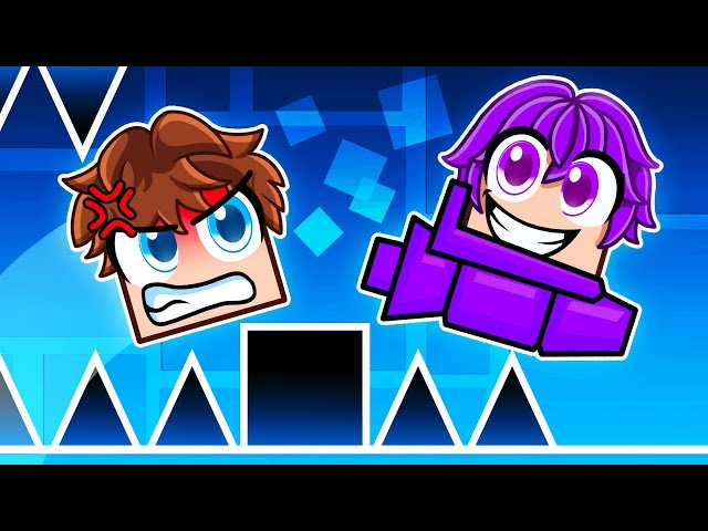 Pretending to be a NOOB in Geometry Dash, Then BEATING ALL LEVELS!