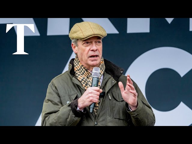 LIVE: Nigel Farage speaks at farming protest against inheritance tax changes