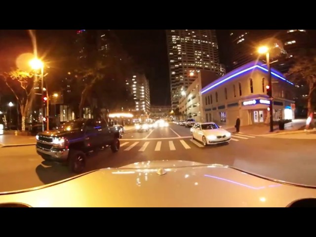 360 Night Time Drive Through Downtown Tampa