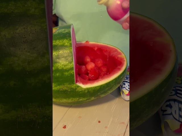 How to spike a watermelon treat.  #watermelon #alcohol #funny