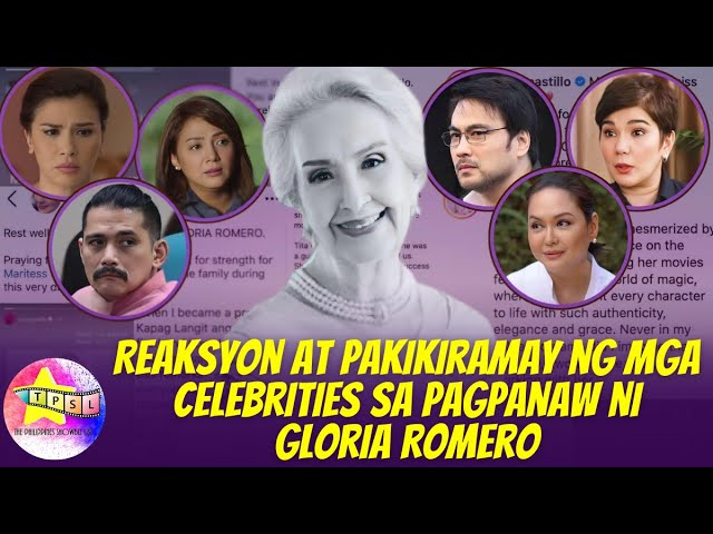 Reaksyon at Pakikiramay ng mga Celebrities sa pagpanaw ni Gloria Romero