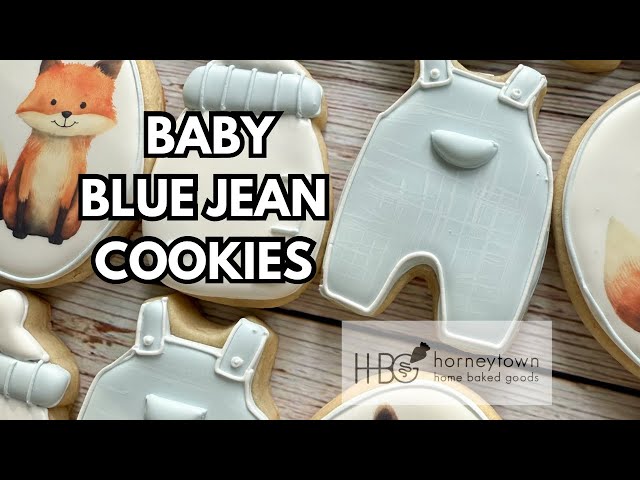 How do you decorate blue jean sugar cookies?