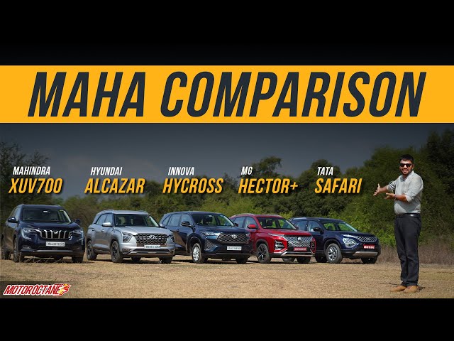 Tata Safari vs XUV700 vs Innova Hycross vs Alcazar vs Hector Plus - 7-Seater Cars India Comparison