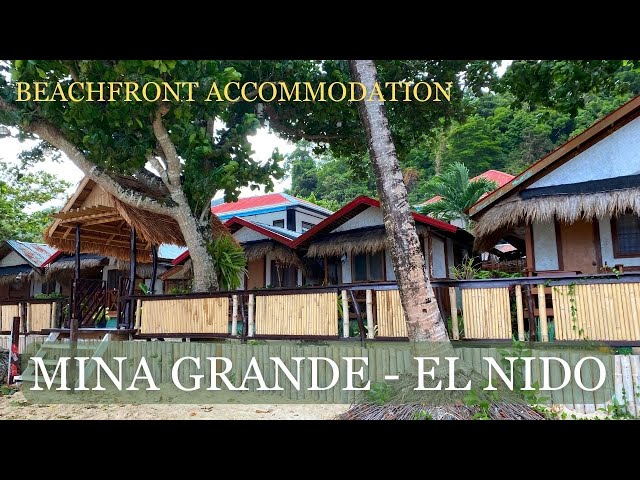 BUDGET Beachfront Accommodation in El Nido Palawan (Mina Grande Beach Cottages)