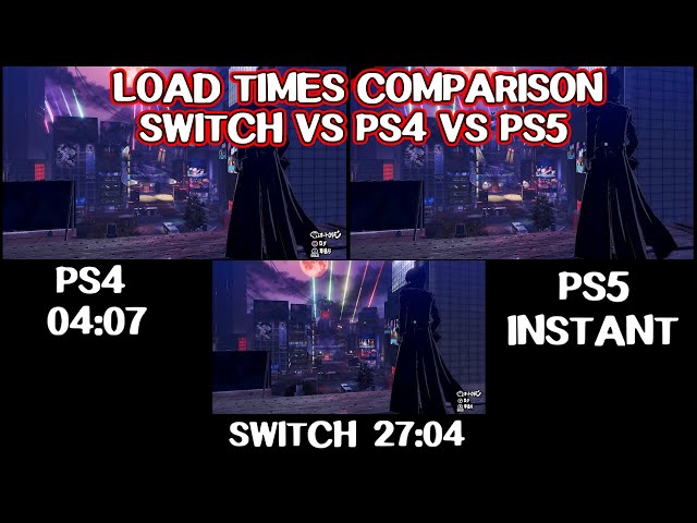 Persona 5 Strikers load times comparison - Switch vs PS4 vs PS5