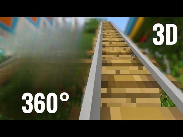 360 3D Speed Roller Coaster Minecraft 360° 4K VR Virtual Reality PSVR