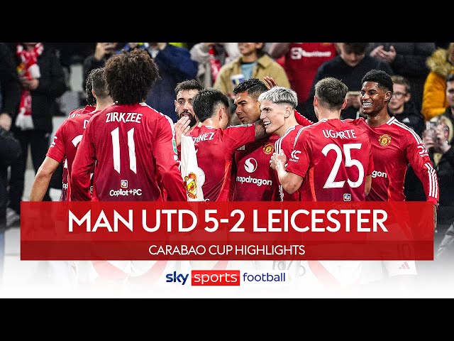 Ruud van Nistelrooy off to winning start! ✅ | Man Utd 5-2 Leicester | Carabao Cup Highlights