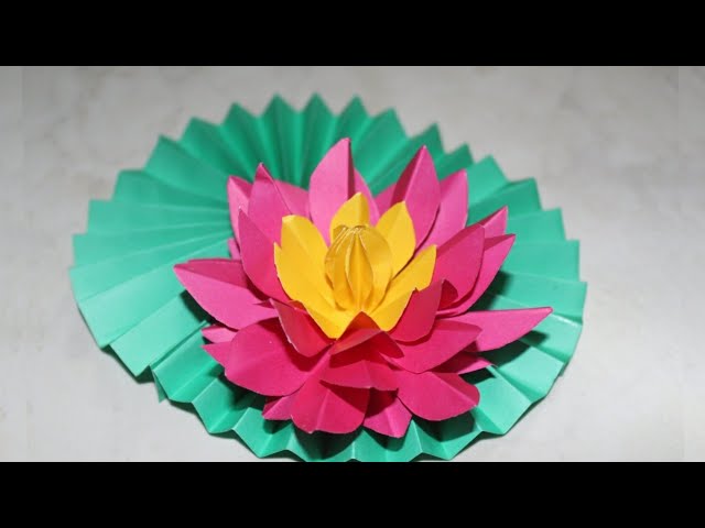 কাগজের শাপলা ফুল। Paper Water Lily। Easy Craft। ShanTu's Tale